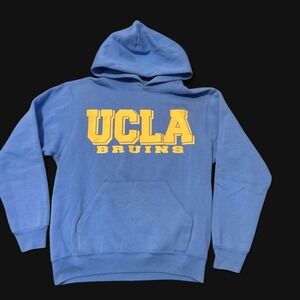 Vintage 90s UCLA Bruins powder blue graphic hoodie fleece L/19